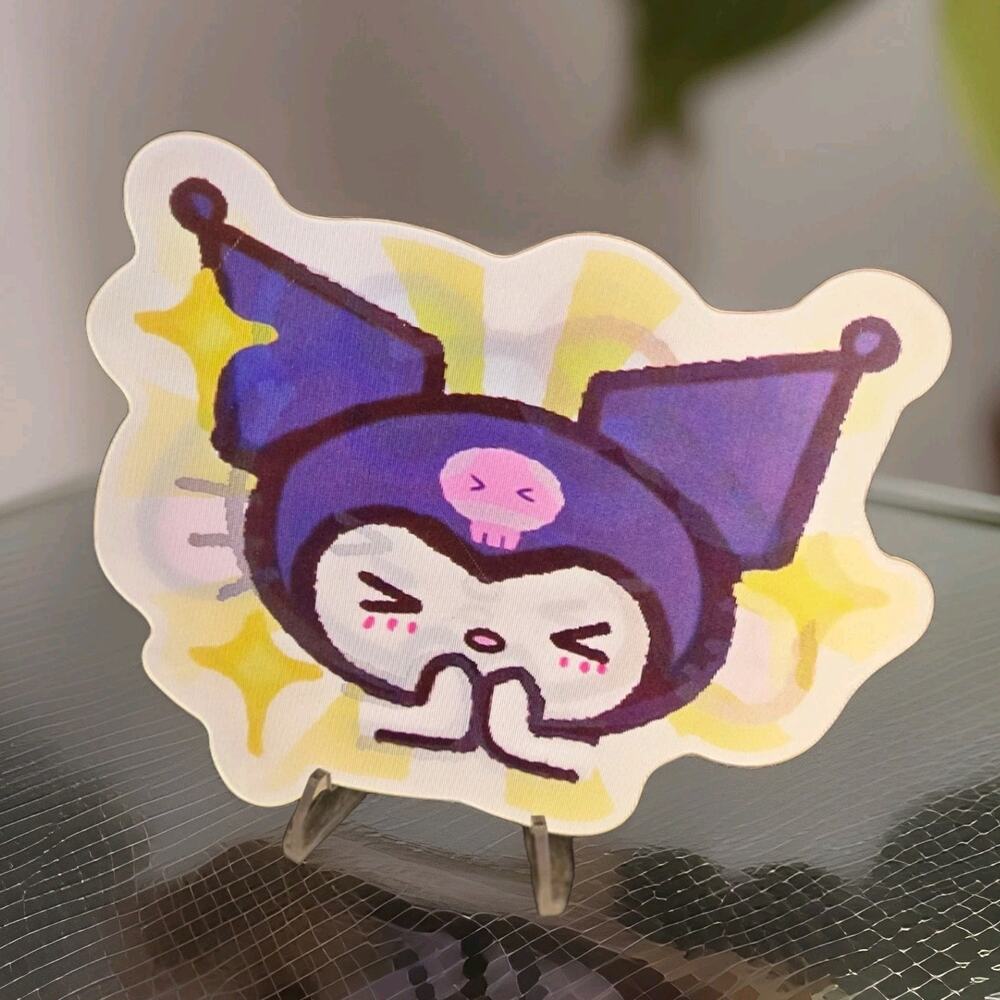 Kuromi Hello Kitty My Melody 3D Motion Lenticular Car Laptop Decal Sticker